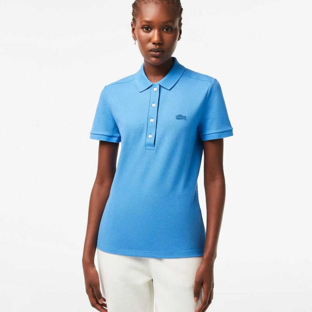 Lacoste Women's Slim fit Stretch Cotton Piqué Polo Shirt